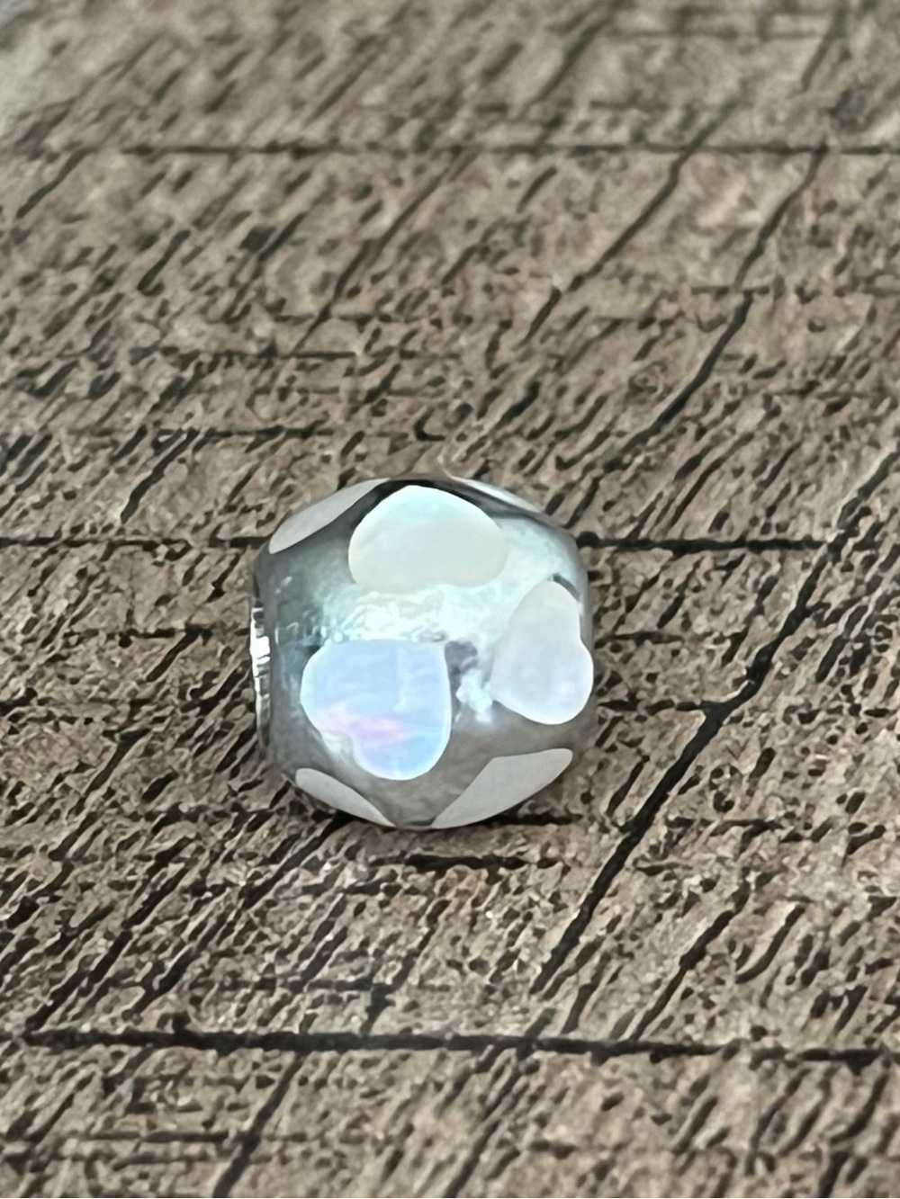 Pandora Love Me Sterling Silver Mother-of-Pearl Heart Charm